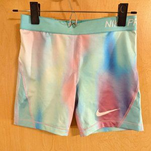 Nike Pro Dri-Fit Women's Running Shorts - Pink/Blue - Size Large